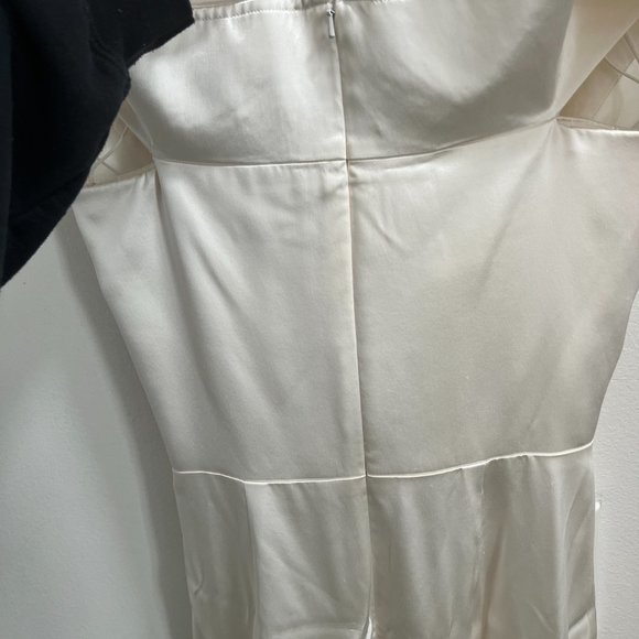 Brandon Maxwell Bridal Collection Silk Off-The-Shoulder Gown Sz 4 - Picture 15 of 15